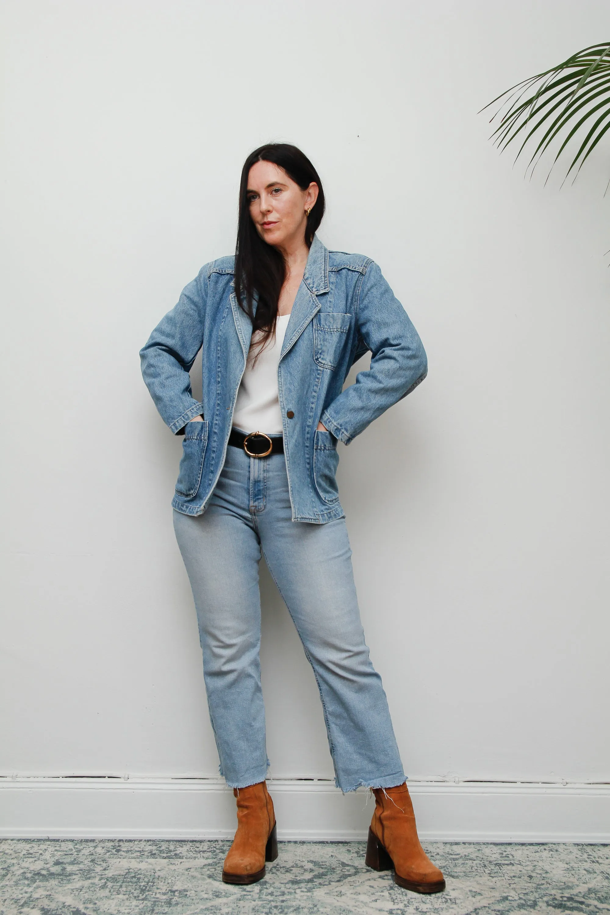 1980's Denim Blazer Oversized Jacket
