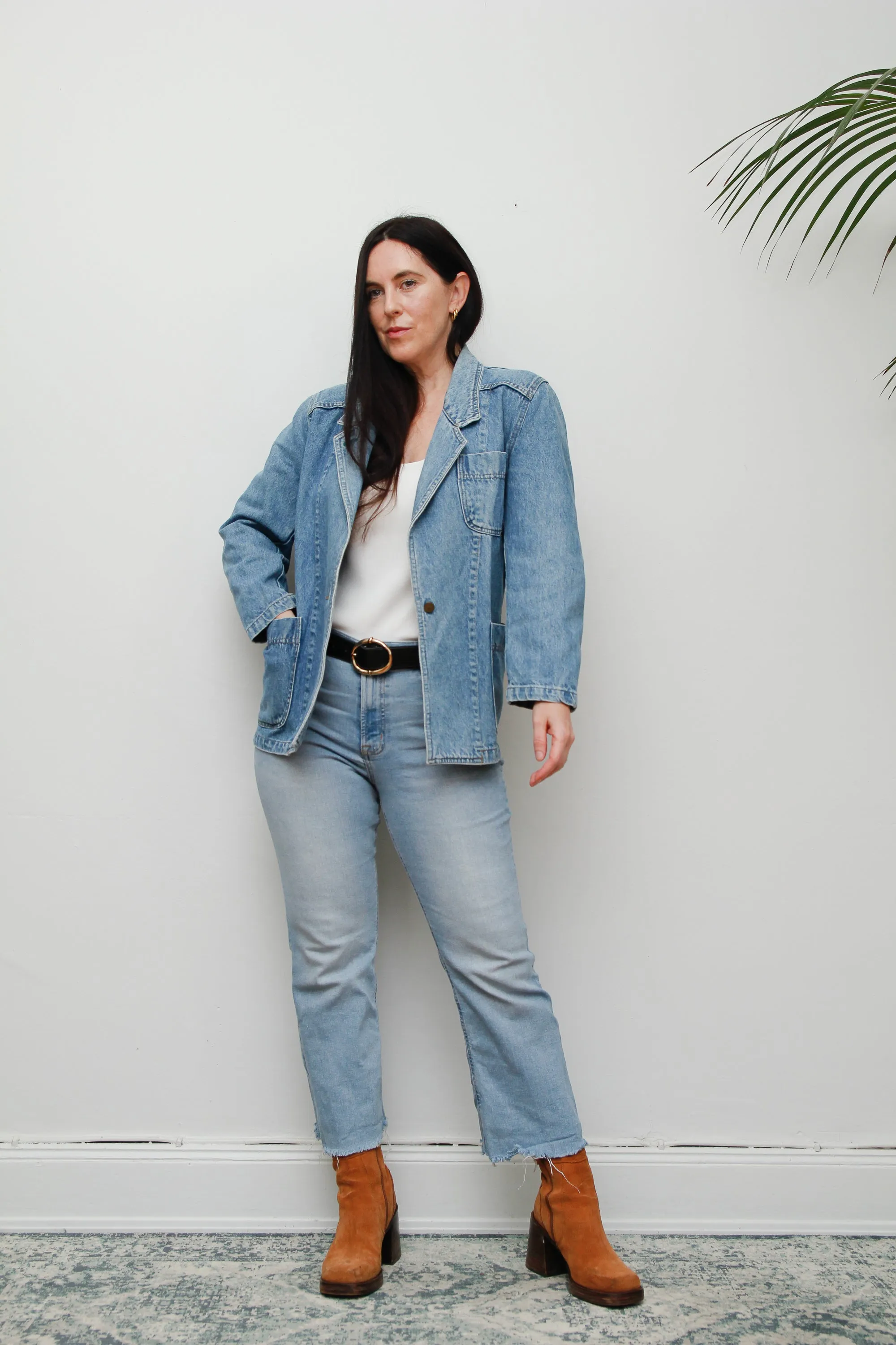 1980's Denim Blazer Oversized Jacket