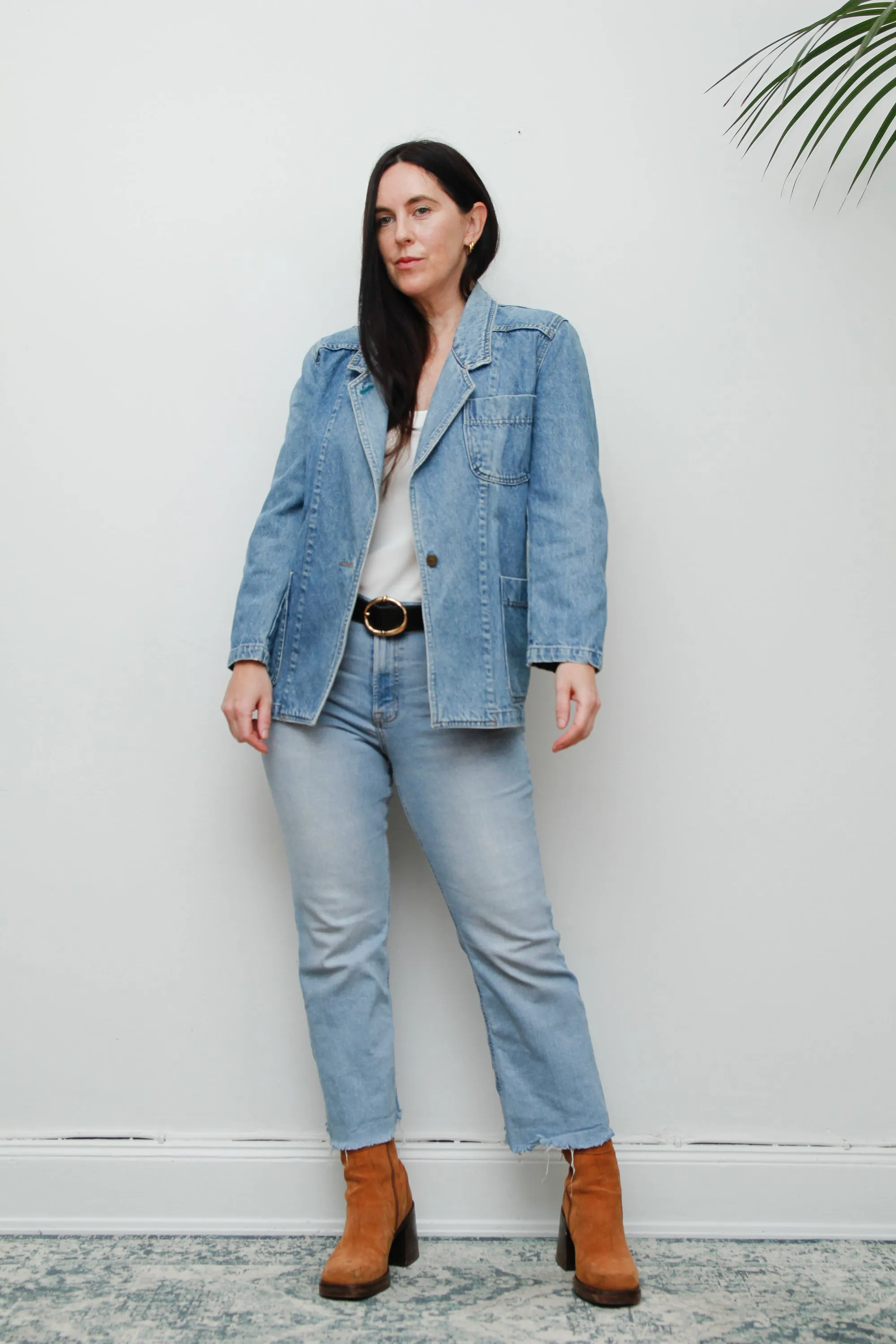 1980's Denim Blazer Oversized Jacket