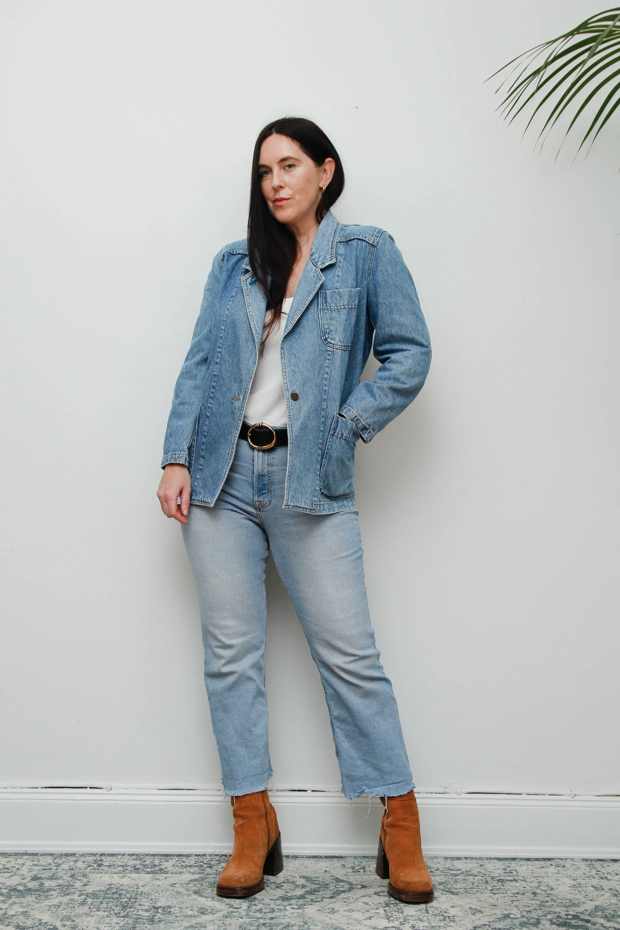 1980's Denim Blazer Oversized Jacket