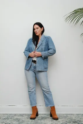 1980's Denim Blazer Oversized Jacket