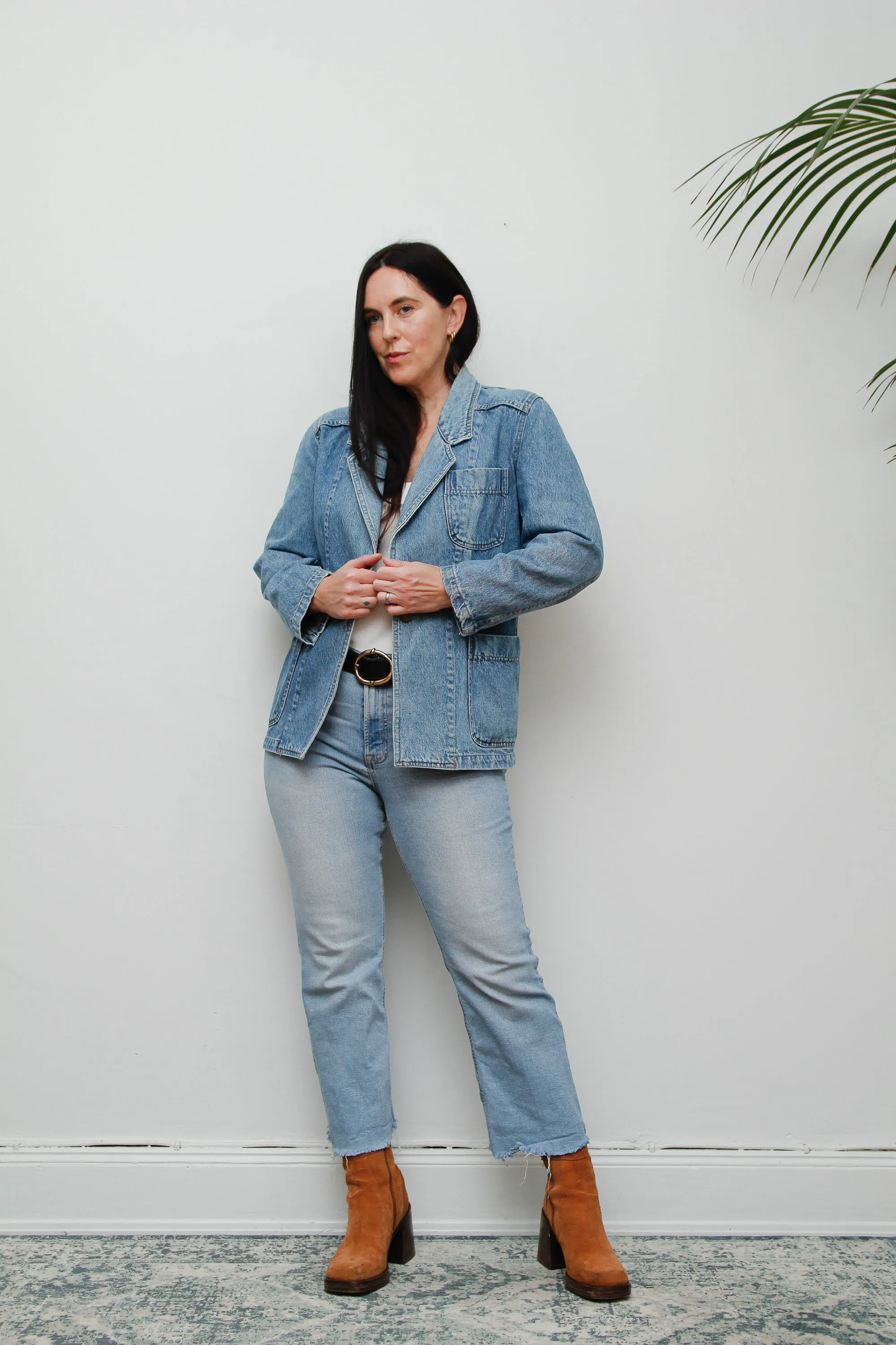 1980's Denim Blazer Oversized Jacket