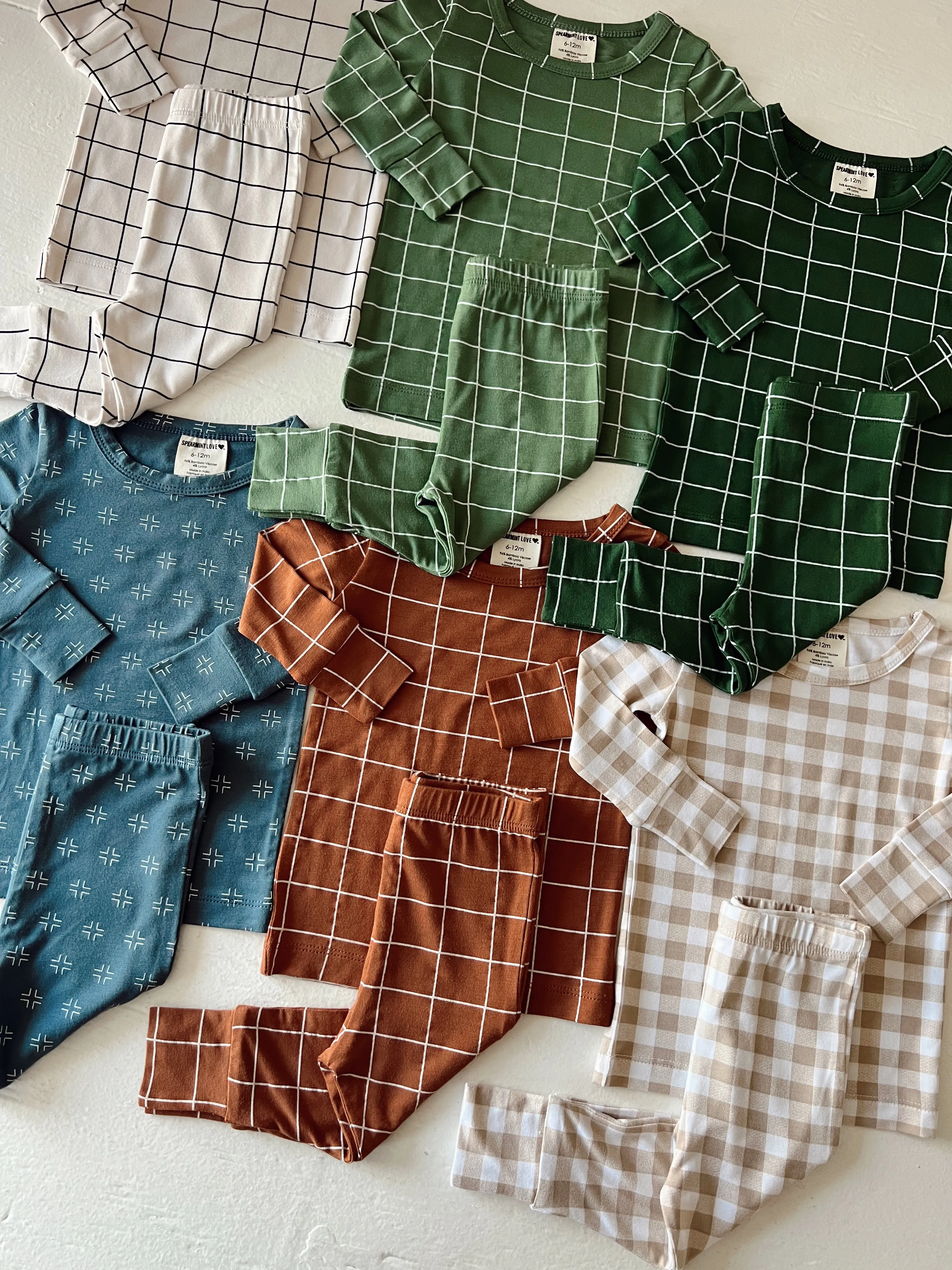 2-Piece Set, Tan Gingham