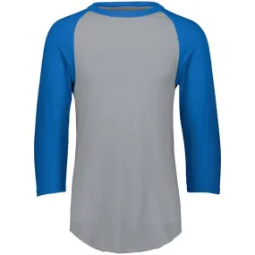 3-4 Sleeve Retro 2.0 Baseball Jersey Grey-Royal