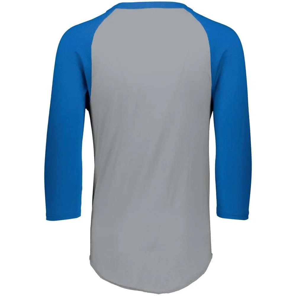 3-4 Sleeve Retro 2.0 Baseball Jersey Grey-Royal