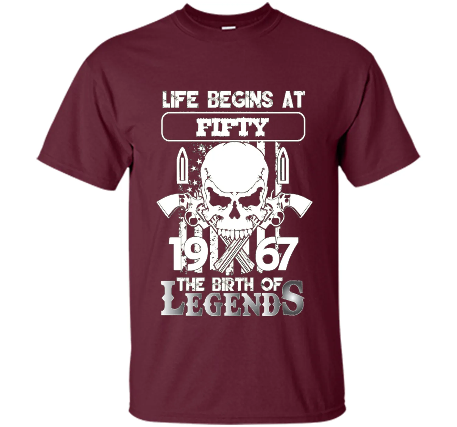 50th Birthday Gifts 1967 The Birth Of Legends T-Shirt shirt