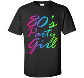 80s Party Girl Neon Retro Halloween Costume 1980s T-Shirt