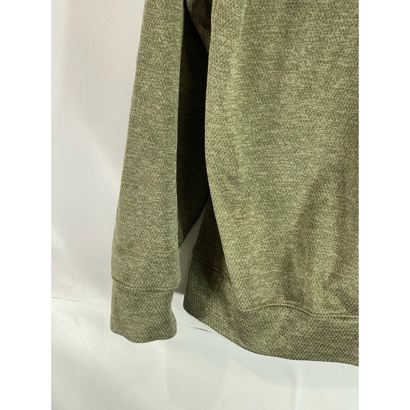 ADIDAS Men's Olive Green Logo Performance Fleece Pullover Hoodie SZ L