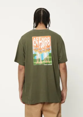 Afends Vibrations Hemp Boxy T-Shirt Cyress