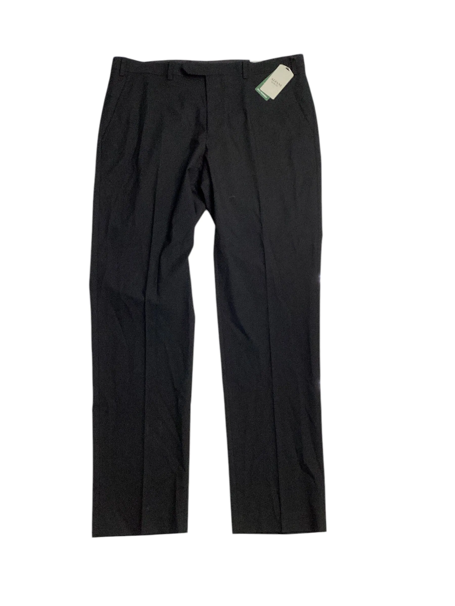 Alfani Mens Slim fit Dress Pants 34 / 32 Black Solid Stretch