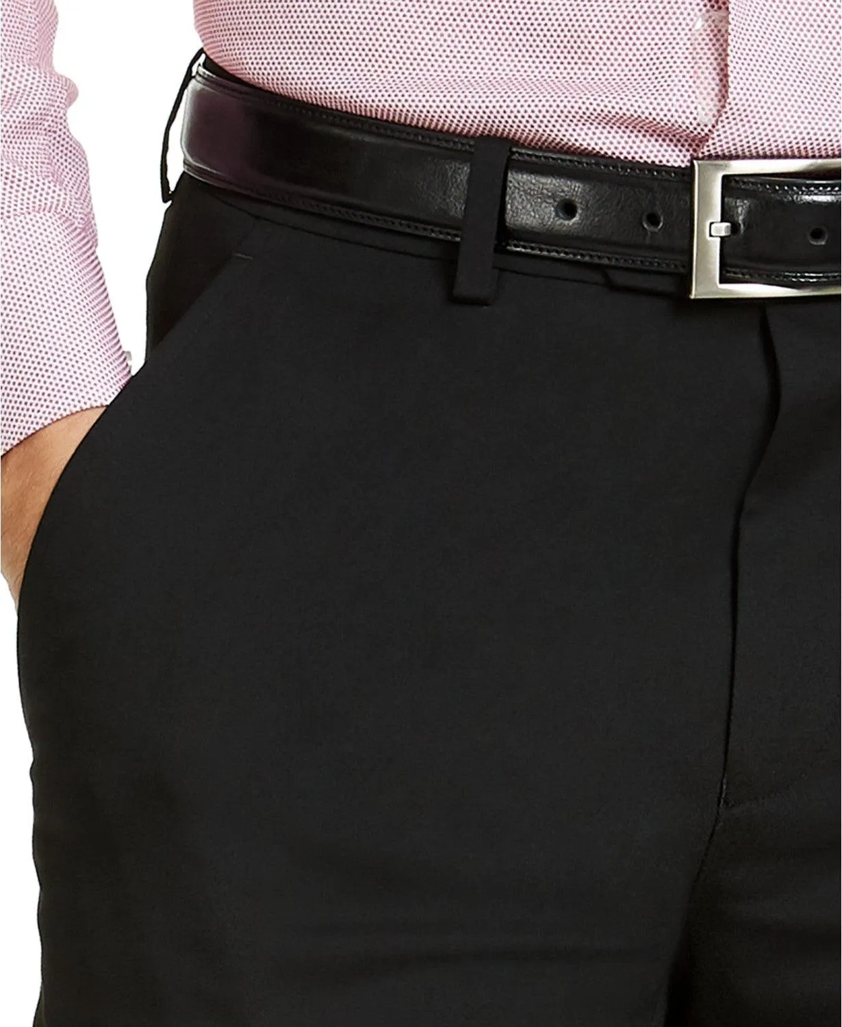 Alfani Mens Slim fit Dress Pants 36 / 32 Black Solid