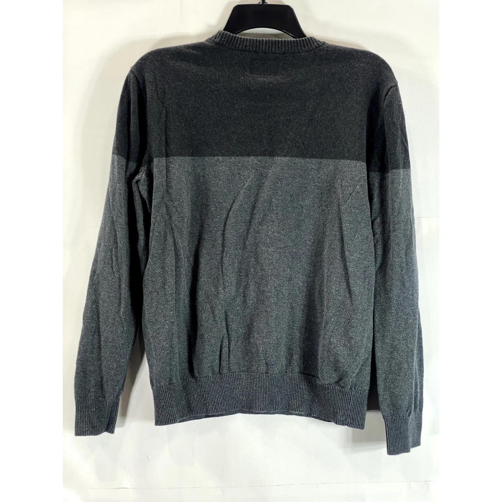 AMERICAN EAGLE OUTFITTERS Men's Black/Grey Colorblock Crewneck Sweater SZ M