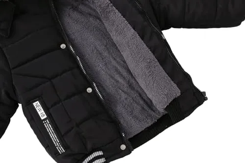 AMIYAN Toddler Boys Down Jacket Fur Collar Hood Thick Warm Winter Snowsuit Coat Parka