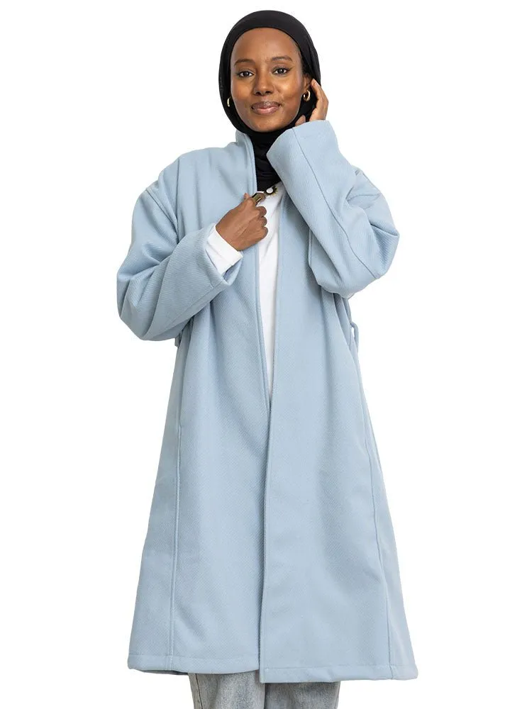 Baby Blue RD-Ribbed L-Feather Jacket