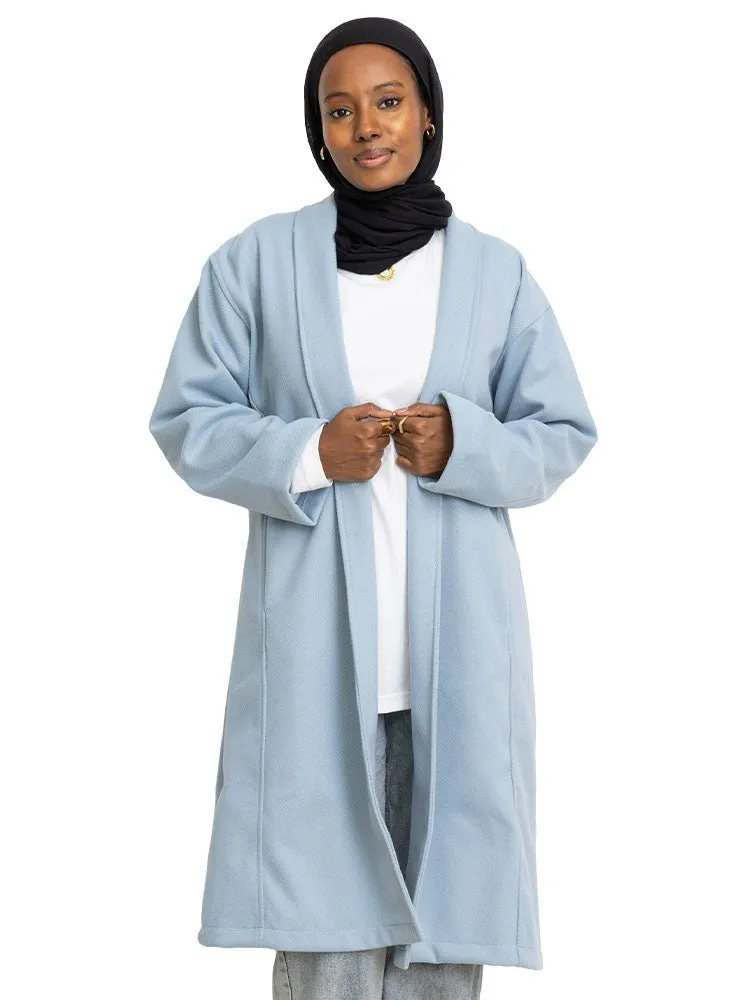 Baby Blue RD-Ribbed L-Feather Jacket