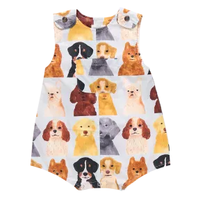 Baby Boys Noah Jumper - Light Blue Watercolor Dogs