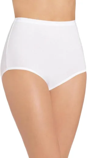Bali Cotton Full Coverage Underwear Panties  White Size 9 /2XL