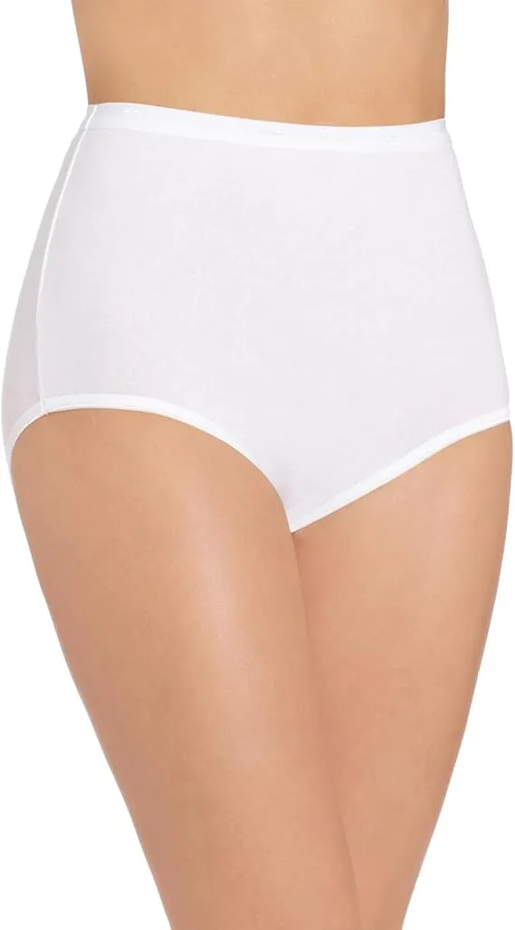 Bali Cotton Full Coverage Underwear Panties  White Size 9 /2XL