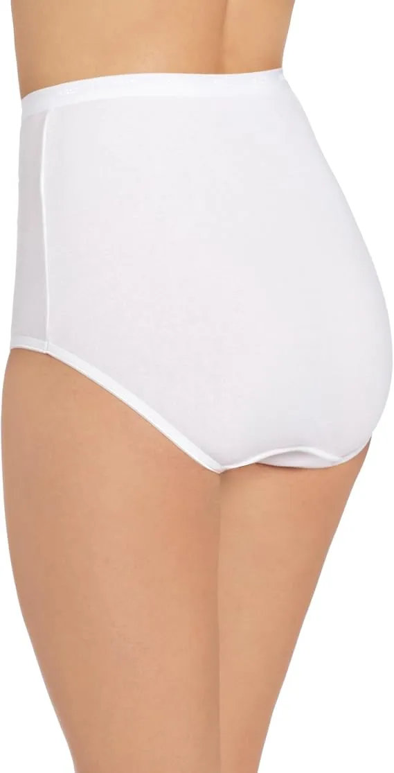Bali Cotton Full Coverage Underwear Panties  White Size 9 /2XL