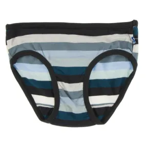 Bamboo Underwear - Meteorology Stripe with Zebra Trim
