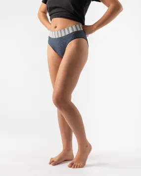 Baserange Seamless Bell Pant in Navy Stripe