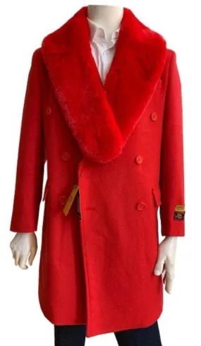 Big and Tall Peacoat - Mens Big and Tall Peacoat - Red
