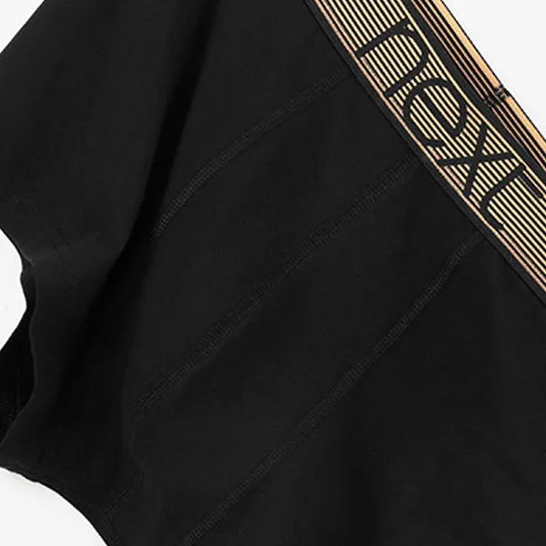 Black Metallic Wraisband Hipster Boxers 4 Pack
