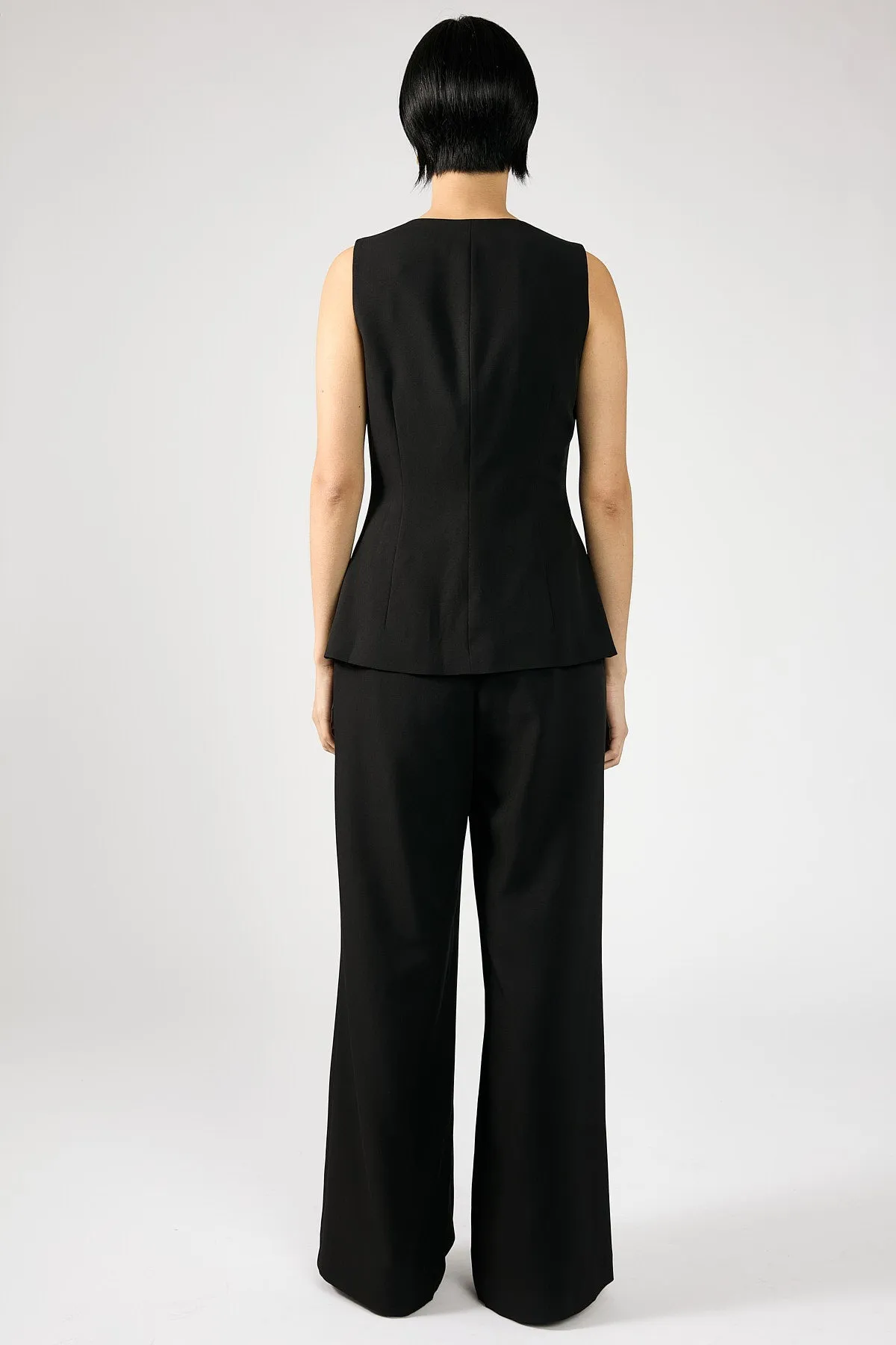 Black Straight-Leg Pants