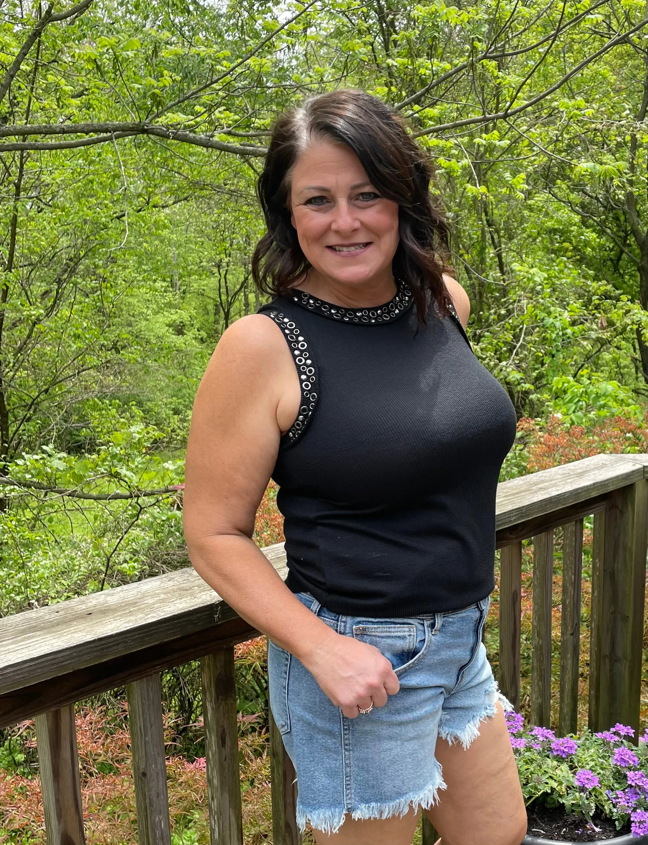 black tank w/bling