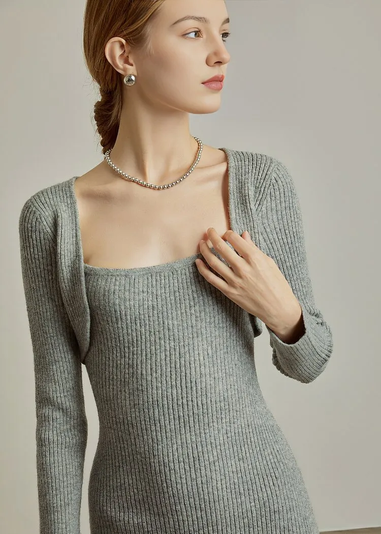 BOLERO STYLE KNIT DRESS