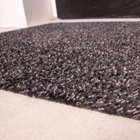 Breeze Charcoal Black Eco-Friendly Washable Thin Doormat