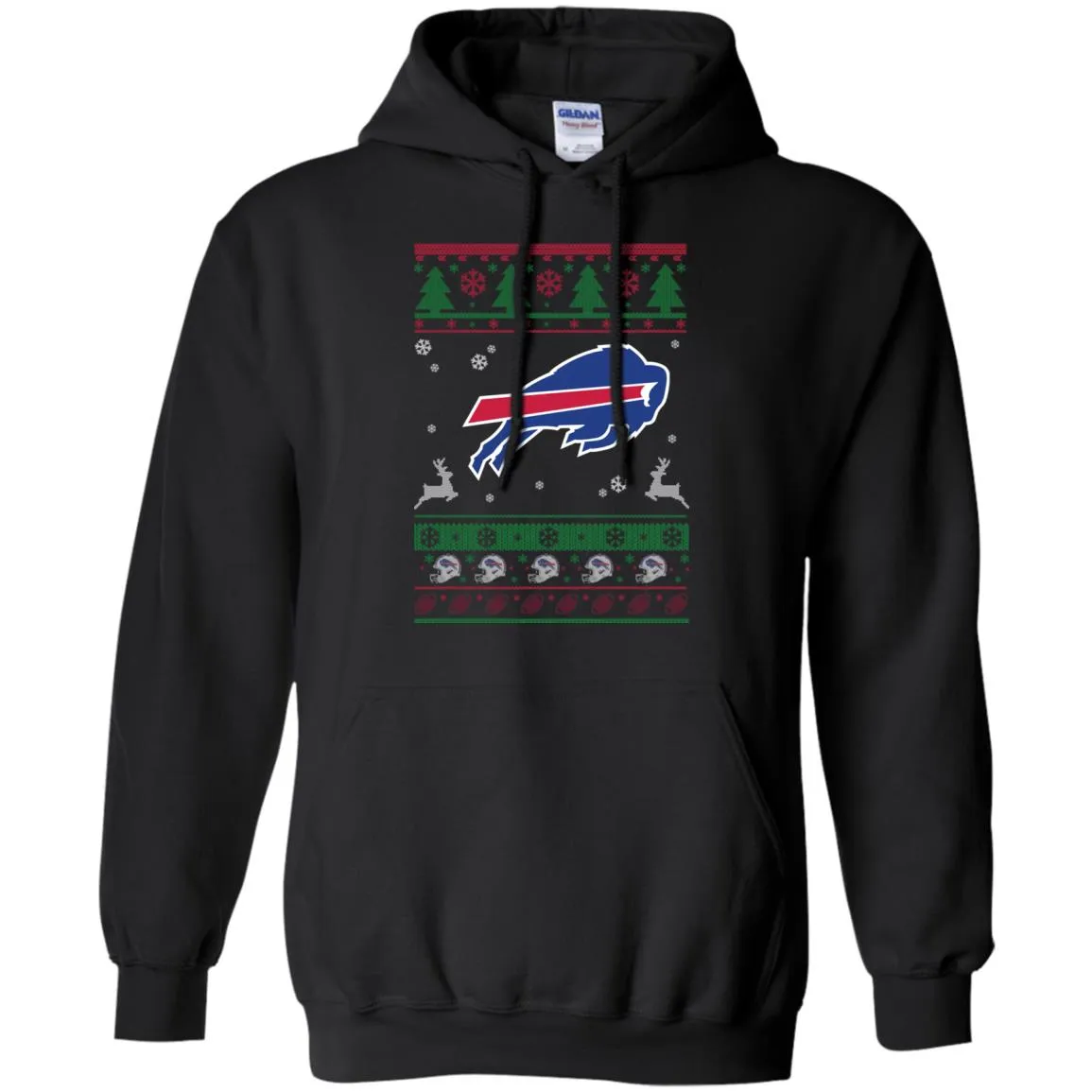 Buffalo Bills Logo Football Teams Ugly Christmas Sweater Men Pullover Hoodie