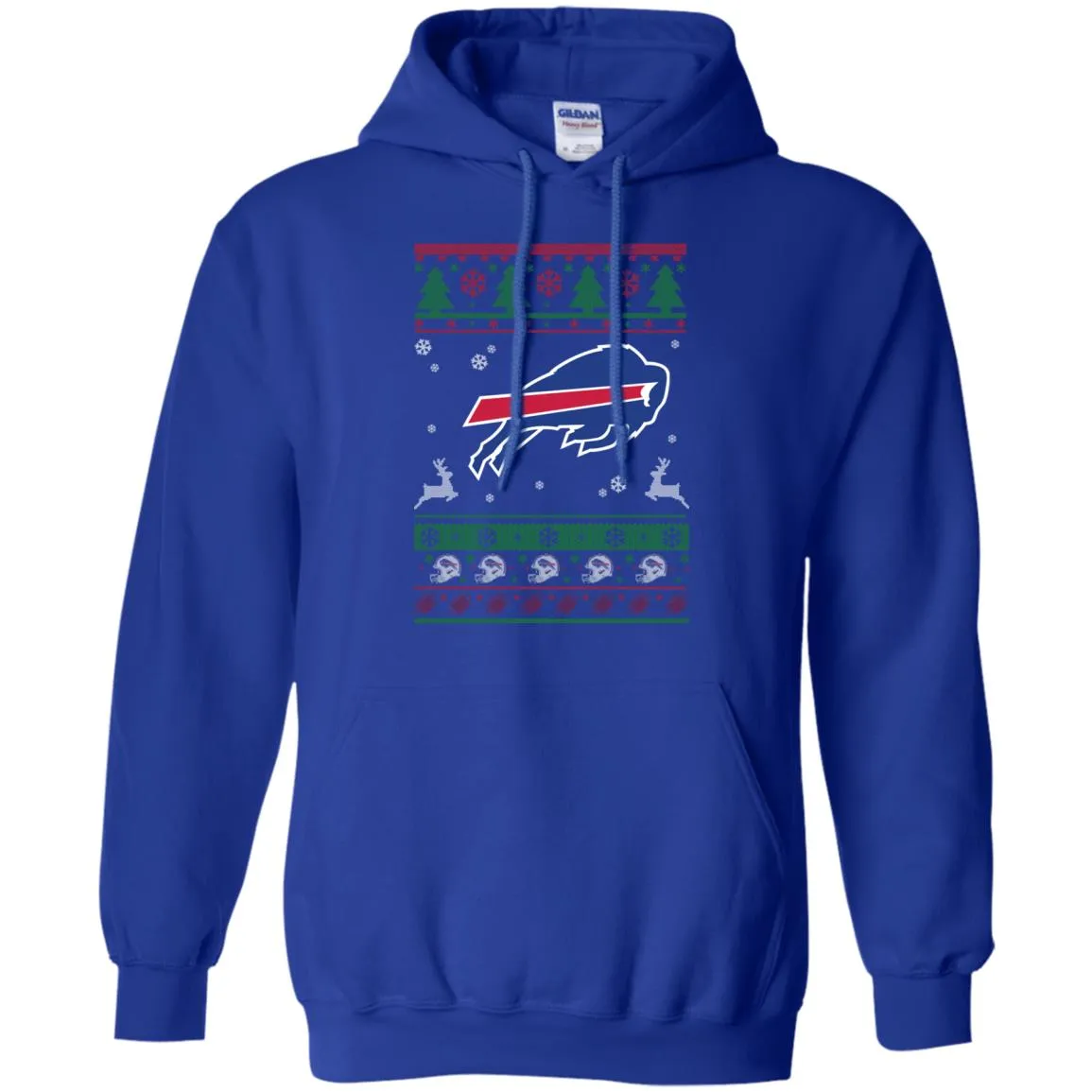 Buffalo Bills Logo Football Teams Ugly Christmas Sweater Men Pullover Hoodie