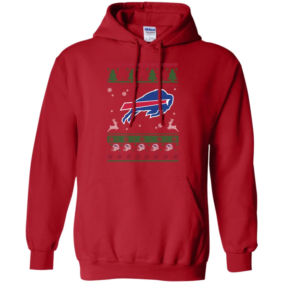 Buffalo Bills Logo Football Teams Ugly Christmas Sweater Men Pullover Hoodie