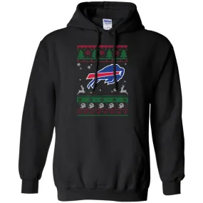Buffalo Bills Logo Football Teams Ugly Christmas Sweater Men Pullover Hoodie