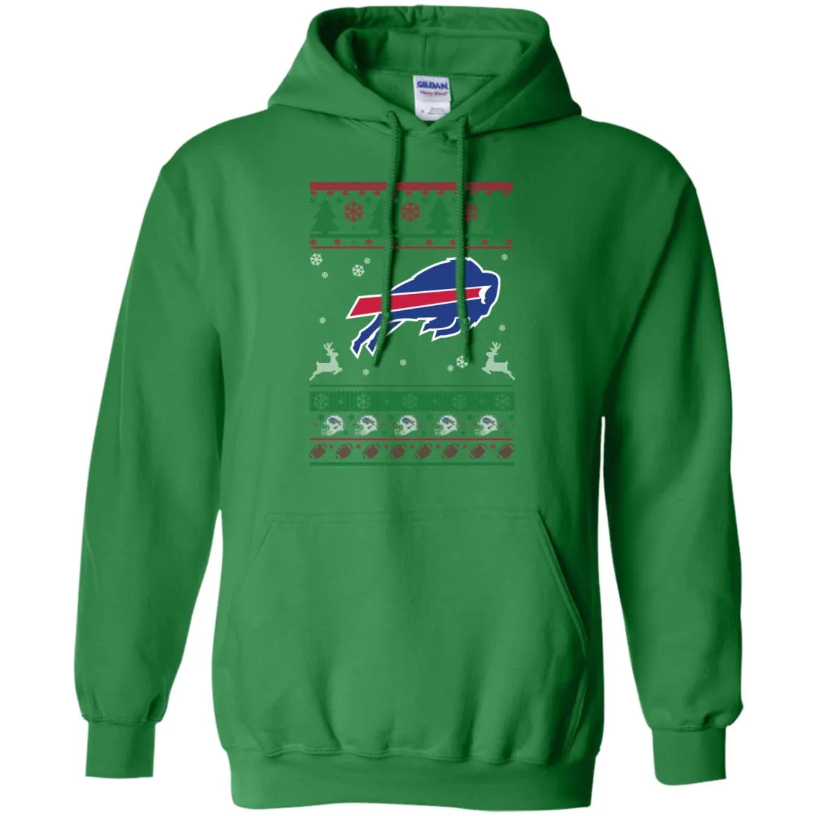 Buffalo Bills Logo Football Teams Ugly Christmas Sweater Men Pullover Hoodie