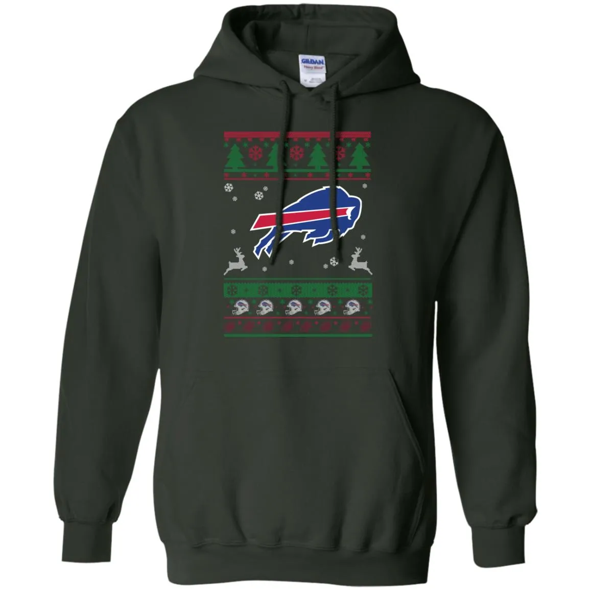 Buffalo Bills Logo Football Teams Ugly Christmas Sweater Men Pullover Hoodie
