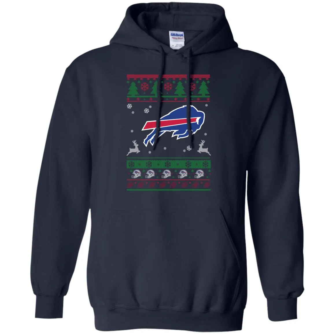 Buffalo Bills Logo Football Teams Ugly Christmas Sweater Men Pullover Hoodie