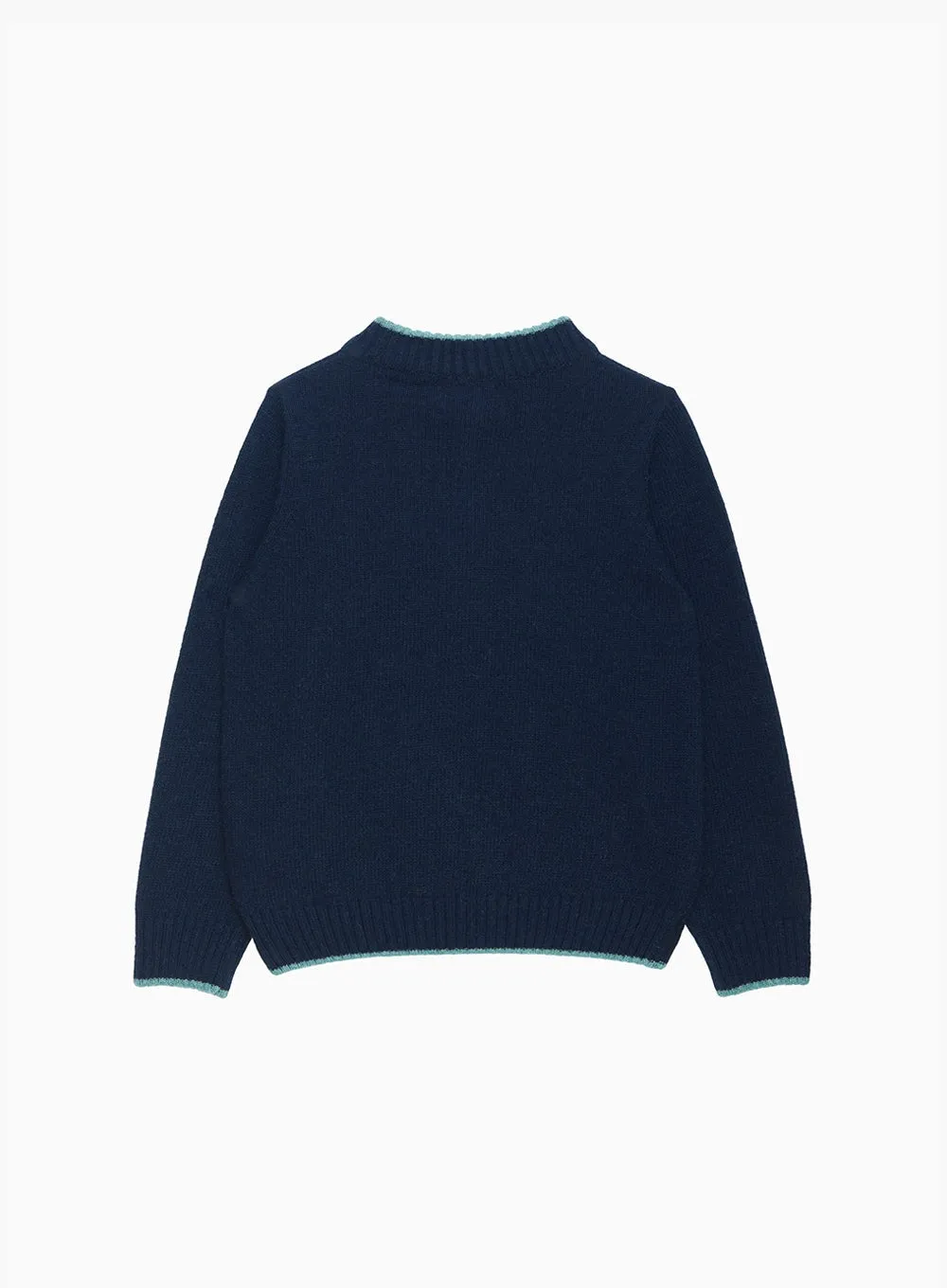 Calum Half-Zip Jumper in Navy