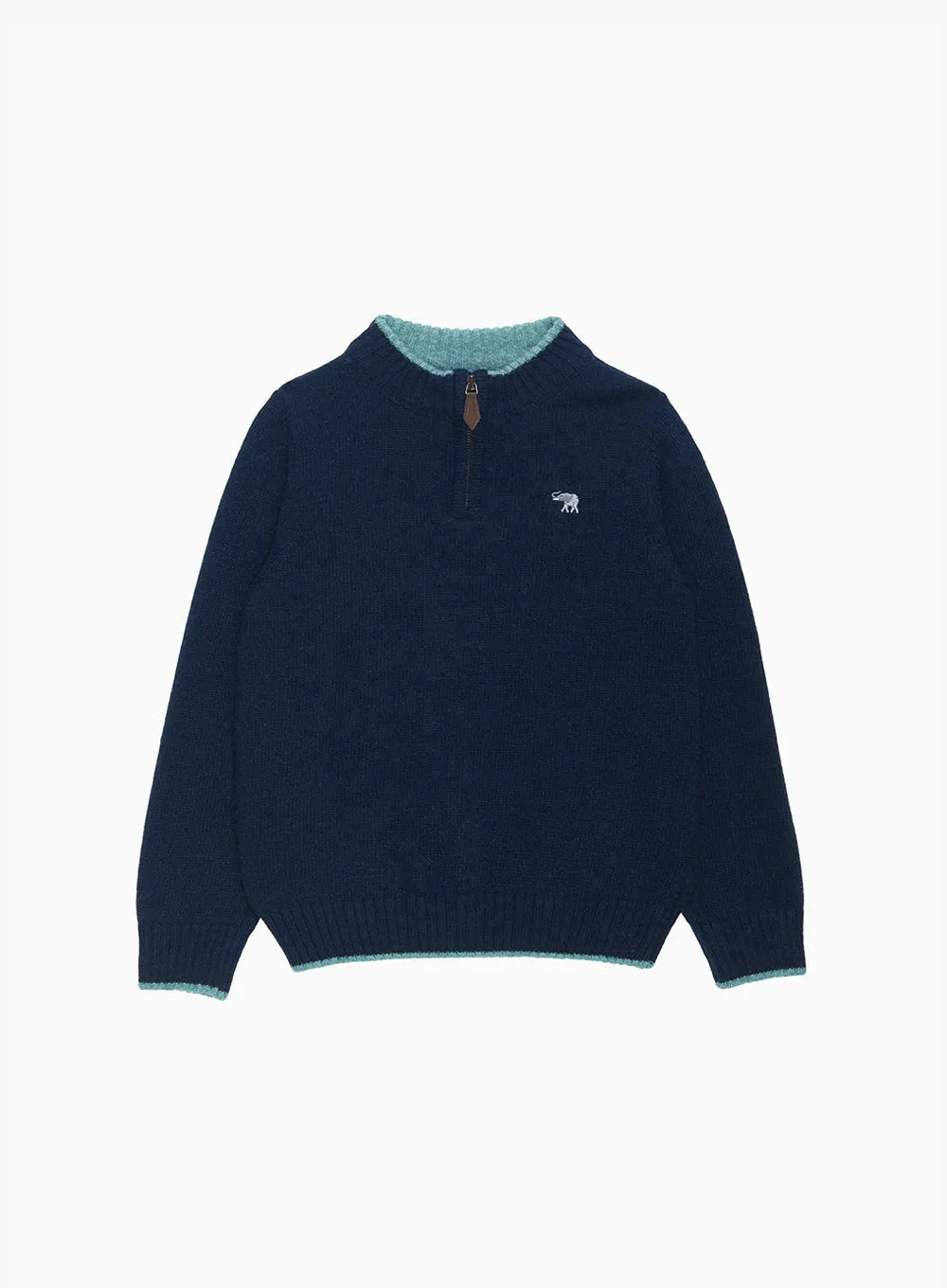 Calum Half-Zip Jumper in Navy