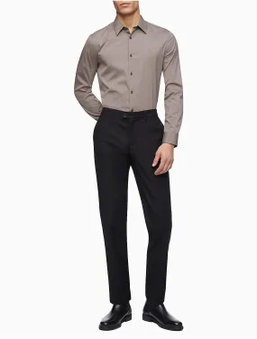 Calvin Klein Mens Slim fit Dress Pants 32 / 30 Black Solid Stretch