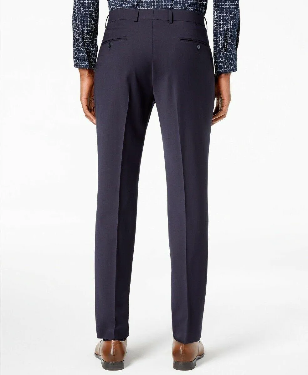Calvin Klein Mens Slim fit Dress Pants 32 / 34 Blue Solid