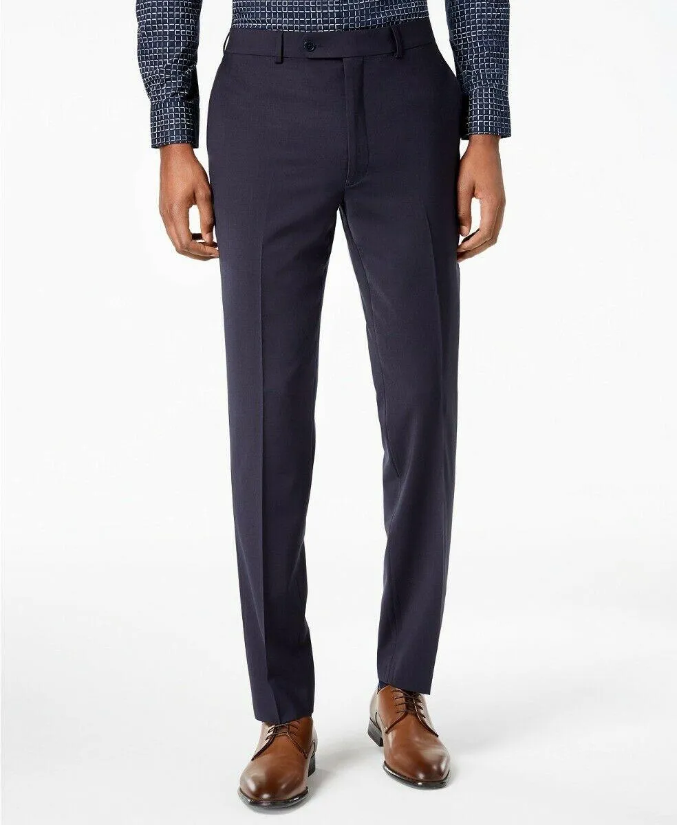 Calvin Klein Mens Slim fit Dress Pants 32 / 34 Blue Solid