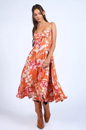 Carmaine Tropics Midi Dress