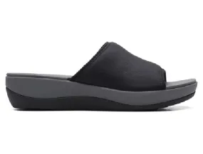 Clarks Women's Arla Nora Slide Sandals - Black Fabric