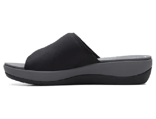Clarks Women's Arla Nora Slide Sandals - Black Fabric