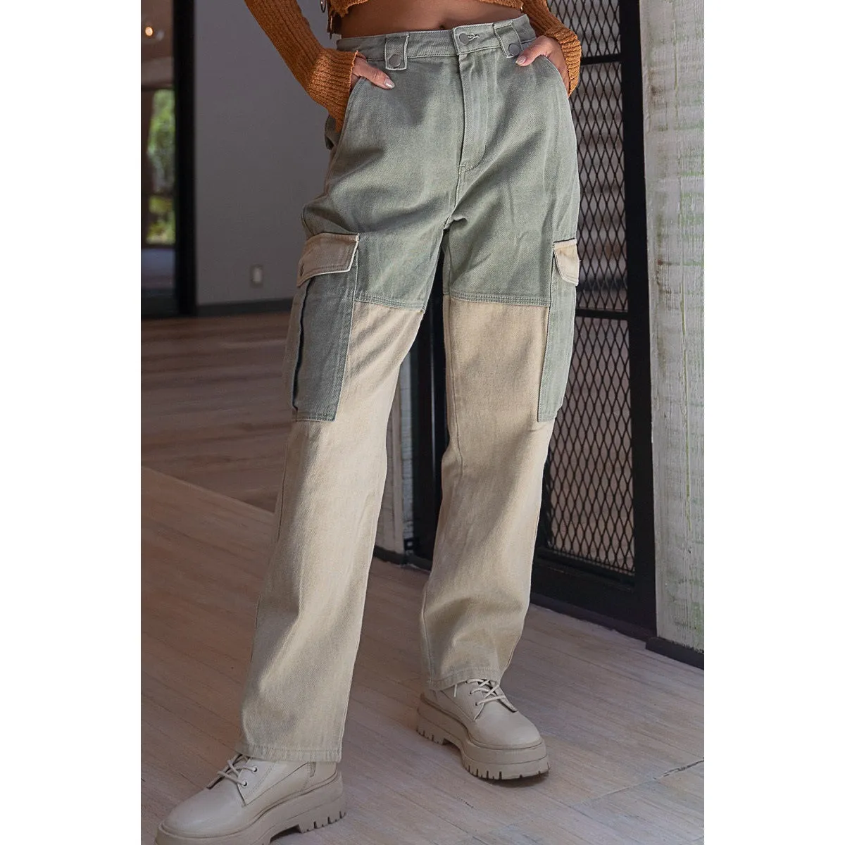 Colorblock Cargo Pant