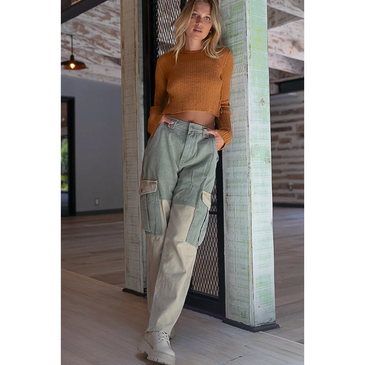 Colorblock Cargo Pant