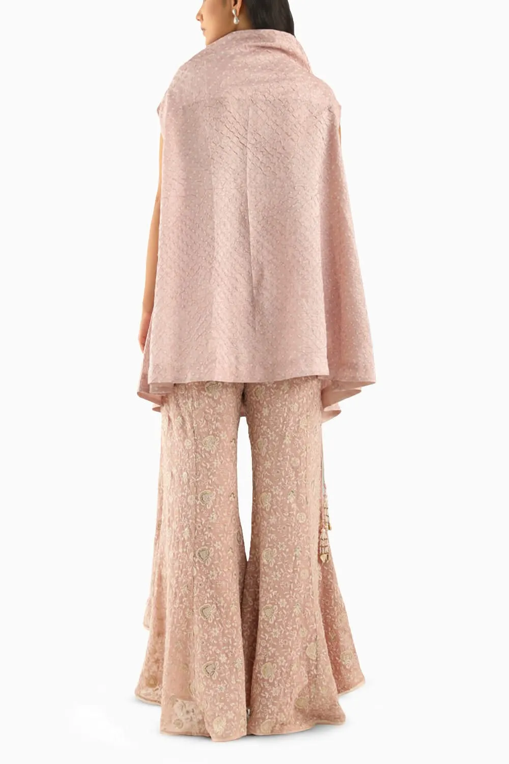 Cowl Neck Dress Top with Pants