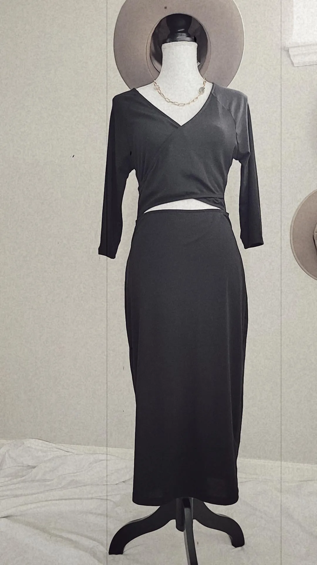 Cut Out Black Dress